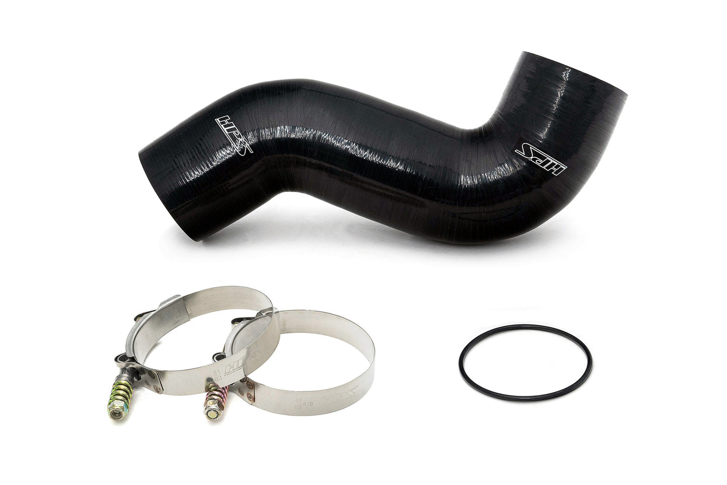 HPS Cold Side Charge Pipe with CAC Hose Intercooler Boot, Polished, 17-154P