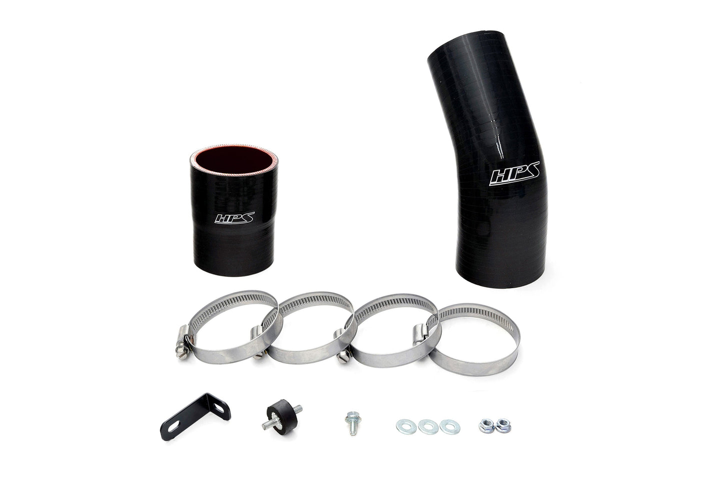 HPS Performance Intercooler Charge Pipe Kit (Hot Side), Black, 17-165WB