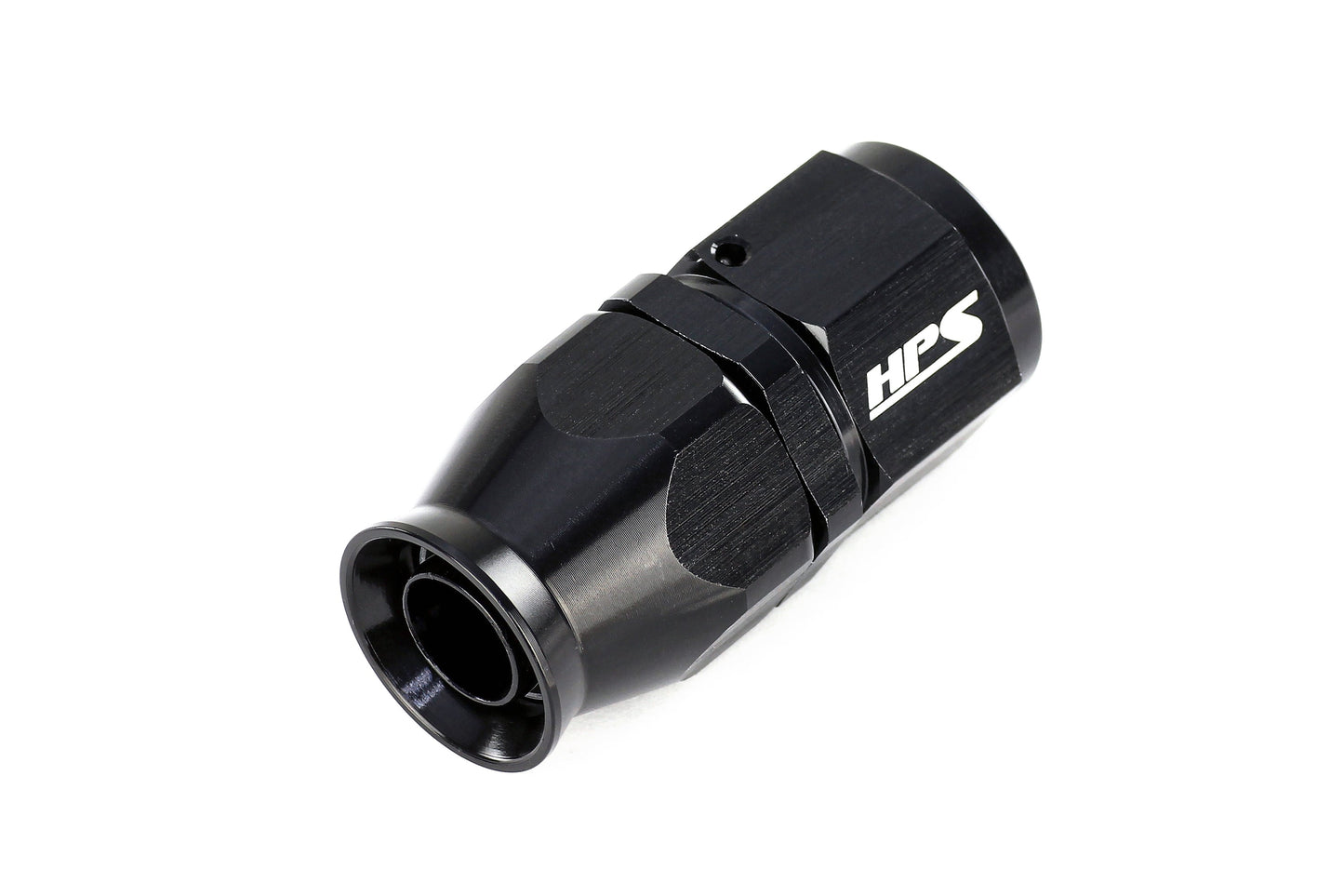 HPS Performance Straight -3 Compression Teflon Hose End to AN Female for Stainless Steel Reinforced PTFE Hose, Aluminum, Black