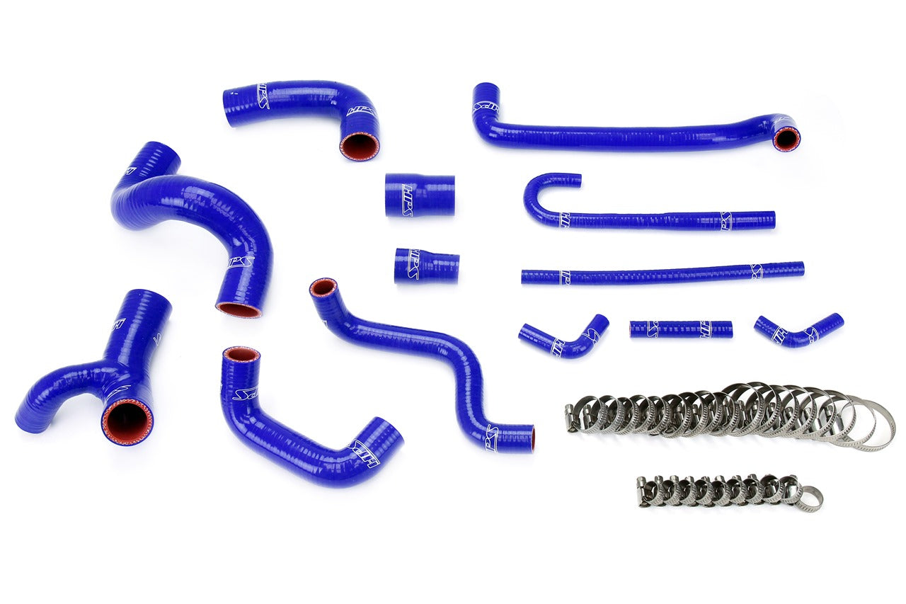 HPS Performance High Temp Reinforced Silicone Radiator Heater and Water Hose Coolant Hose Kit Blue 57-1209-BLUE