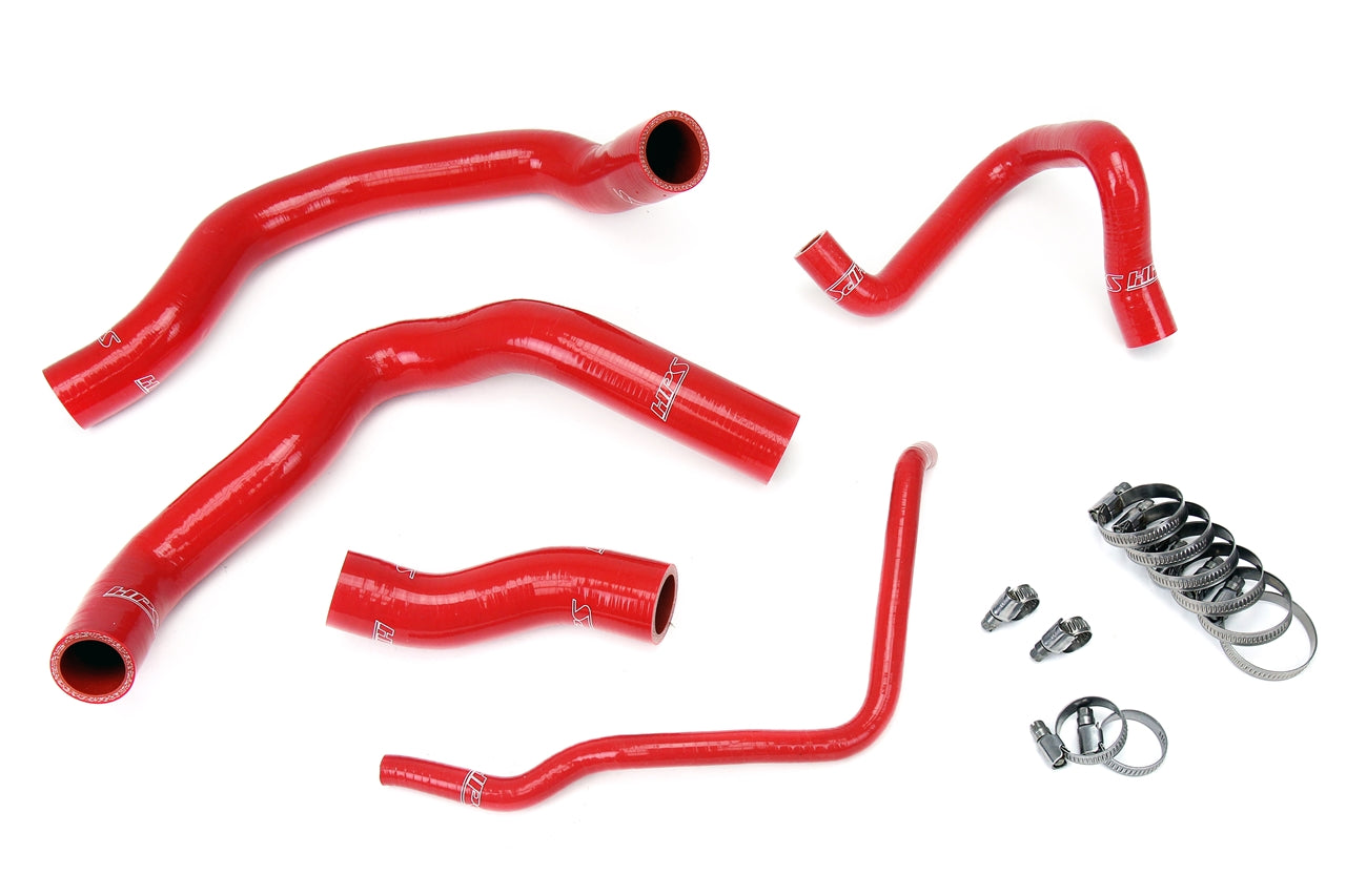 HPS Performance High Temp Reinforced Silicone Radiator Coolant Hose Kit Red 57-1211-RED
