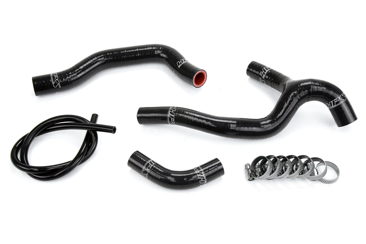 HPS Performance High Temp Reinforced Silicone Radiator Coolant Hose Kit Black 57-1237-BLK