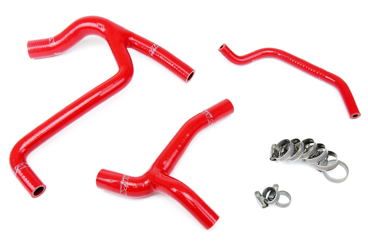 HPS Performance High Temp Reinforced Silicone Radiator Coolant Hose Kit Red 57-1243-RED