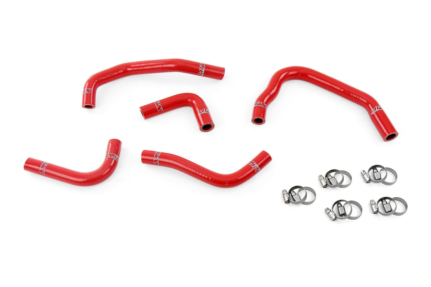 HPS Performance High Temp Reinforced Silicone Heater Coolant Hose Kit Red 57-1285H-RED