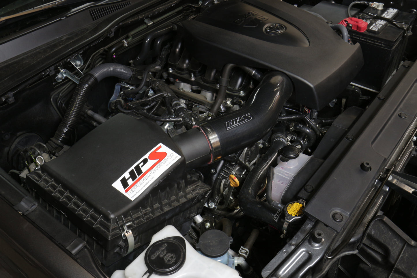HPS Performance High Temp Reinforced Silicone Air Intake Hose Kit, Red, 57-1600-RED