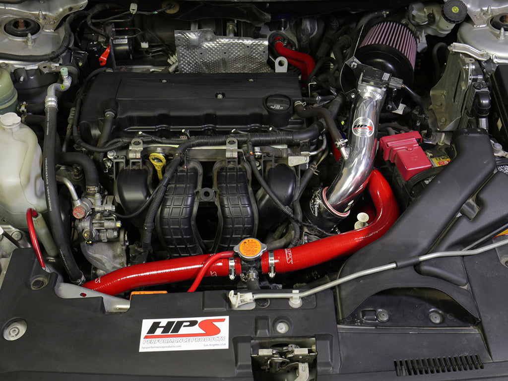 HPS Performance High Temp Reinforced Silicone Radiator and Heater Coolant Hose Kit, Red, 57-1609-RED