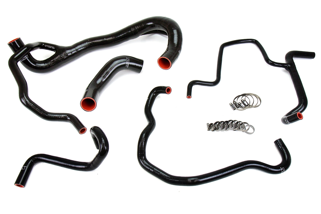 HPS Performance High Temp Reinforced Silicone Radiator and Heater Coolant Hose Kit Black 57-1675-BLK