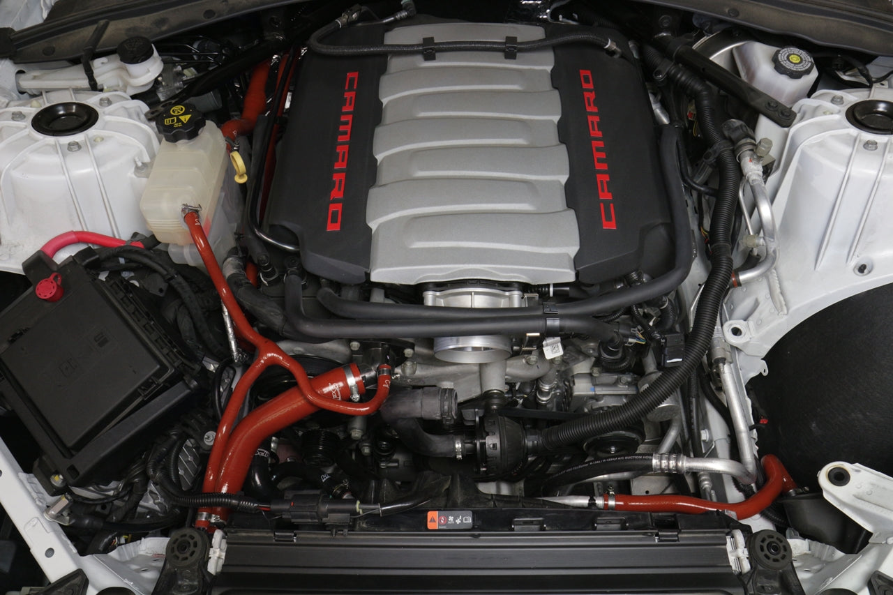 HPS Performance High Temp Reinforced Silicone Radiator and Heater Coolant Hose Kit, Red, 57-1707-RED