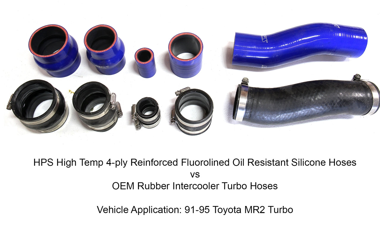 HPS Performance High Temp Reinforced Silicone Intercooler Hose Boots Kit, Red, 57-1711-RED