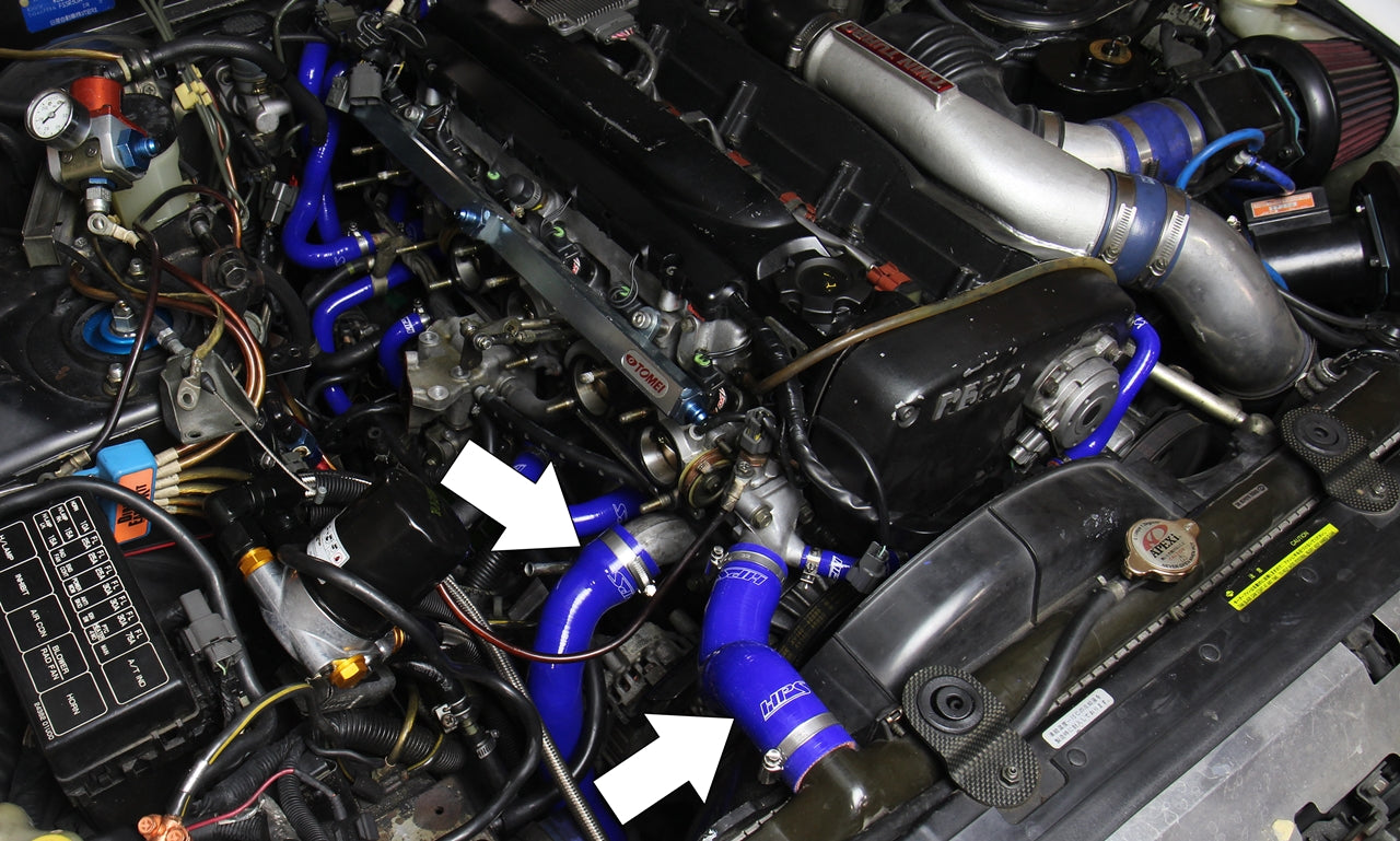 HPS Silicone Radiator Coolant Hose Kit 89-98 Nissan Skyline GTR R32 RB26DETT R33 BCNR33 Twin Turbo, Black, 57-1729-BLK