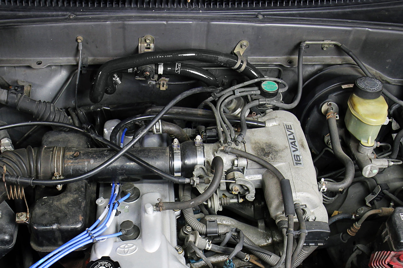 HPS Performance High Temp Reinforced Silicone Heater Coolant Hose Kit, Black, 57-1746H-BLK