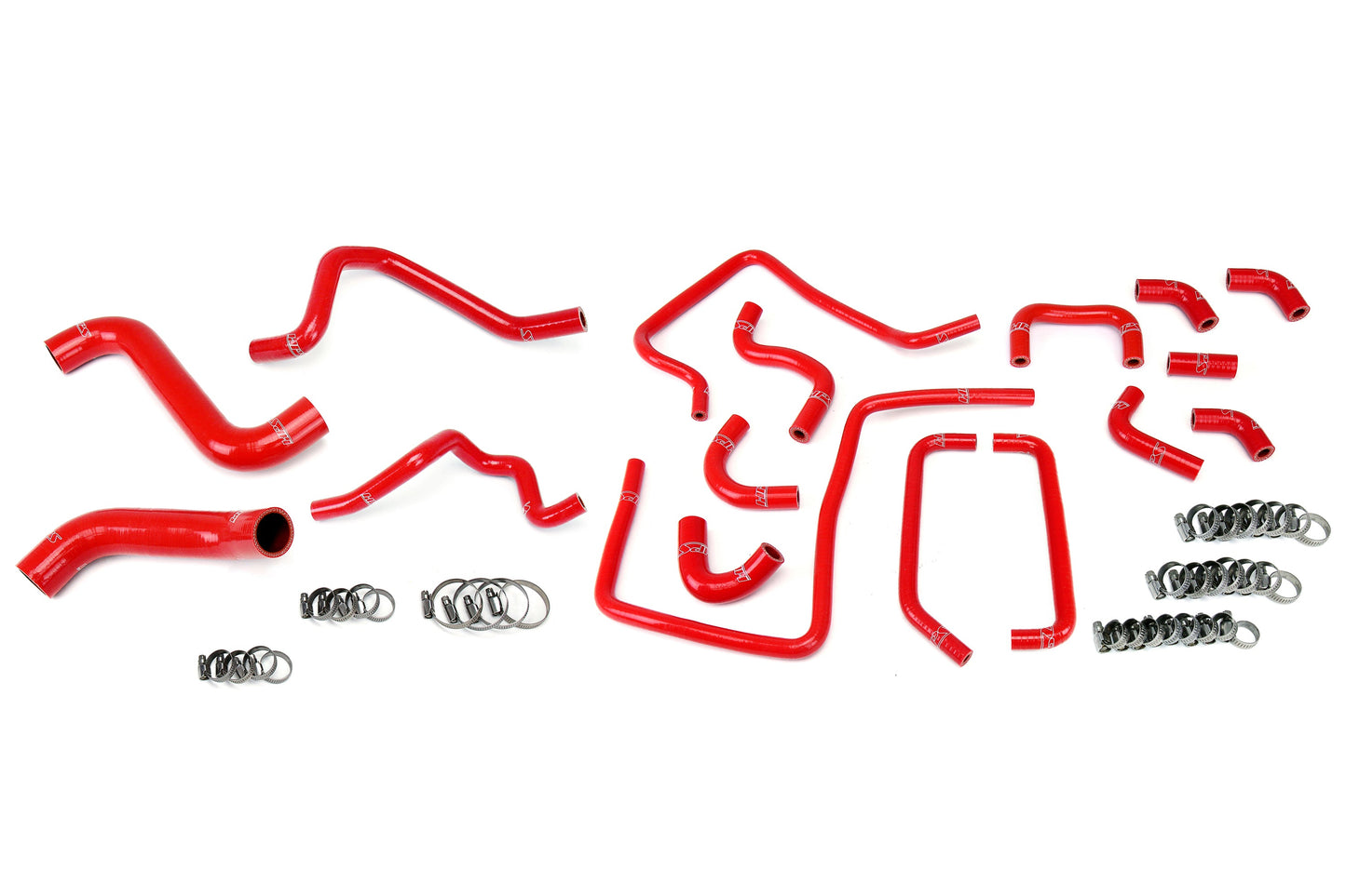 HPS Performance High Temp Reinforced Silicone Radiator Heater and Ancillary Coolant Hose Kit Red 57-1814-RED