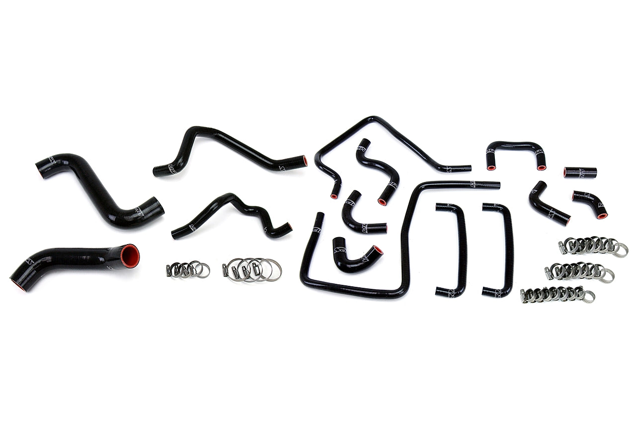 HPS Performance High Temp Reinforced Silicone Radiator Heater and Ancillary Coolant Hose Kit Black 57-1815-BLK