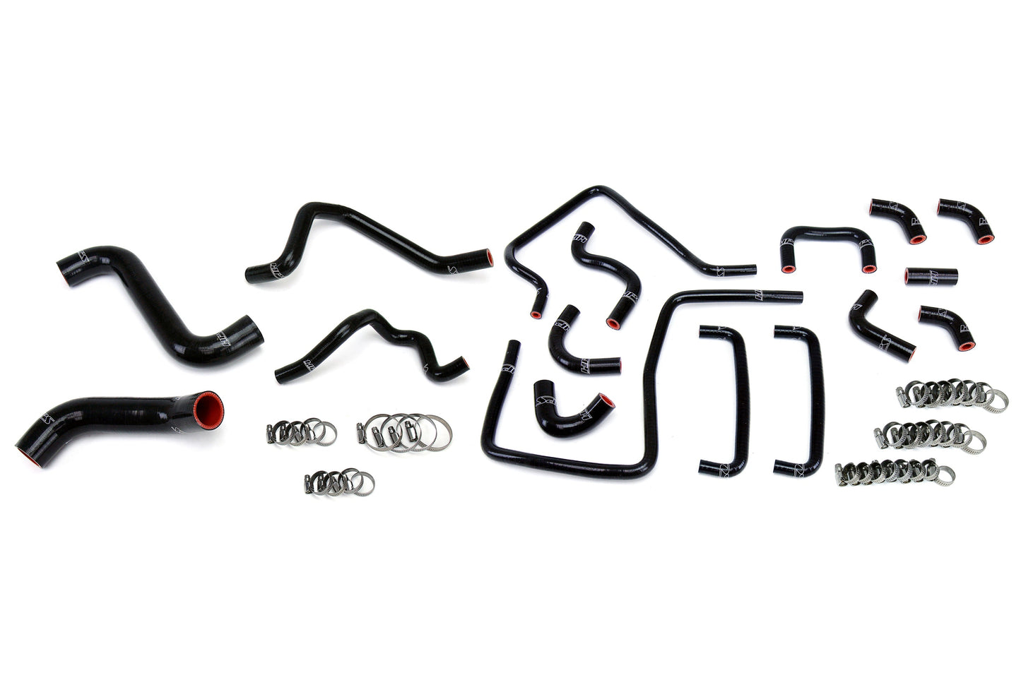 HPS Performance High Temp Reinforced Silicone Radiator Heater and Ancillary Coolant Hose Kit Black 57-1815-BLK