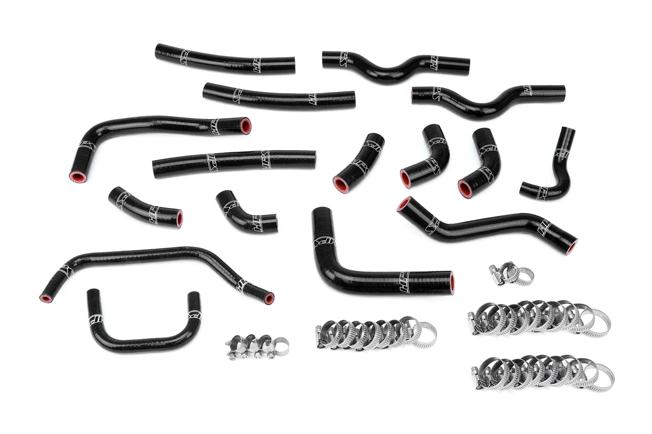 HPS Performance High Temp Reinforced Silicone Heater Coolant Hose Kit Black 57-1911-BLK