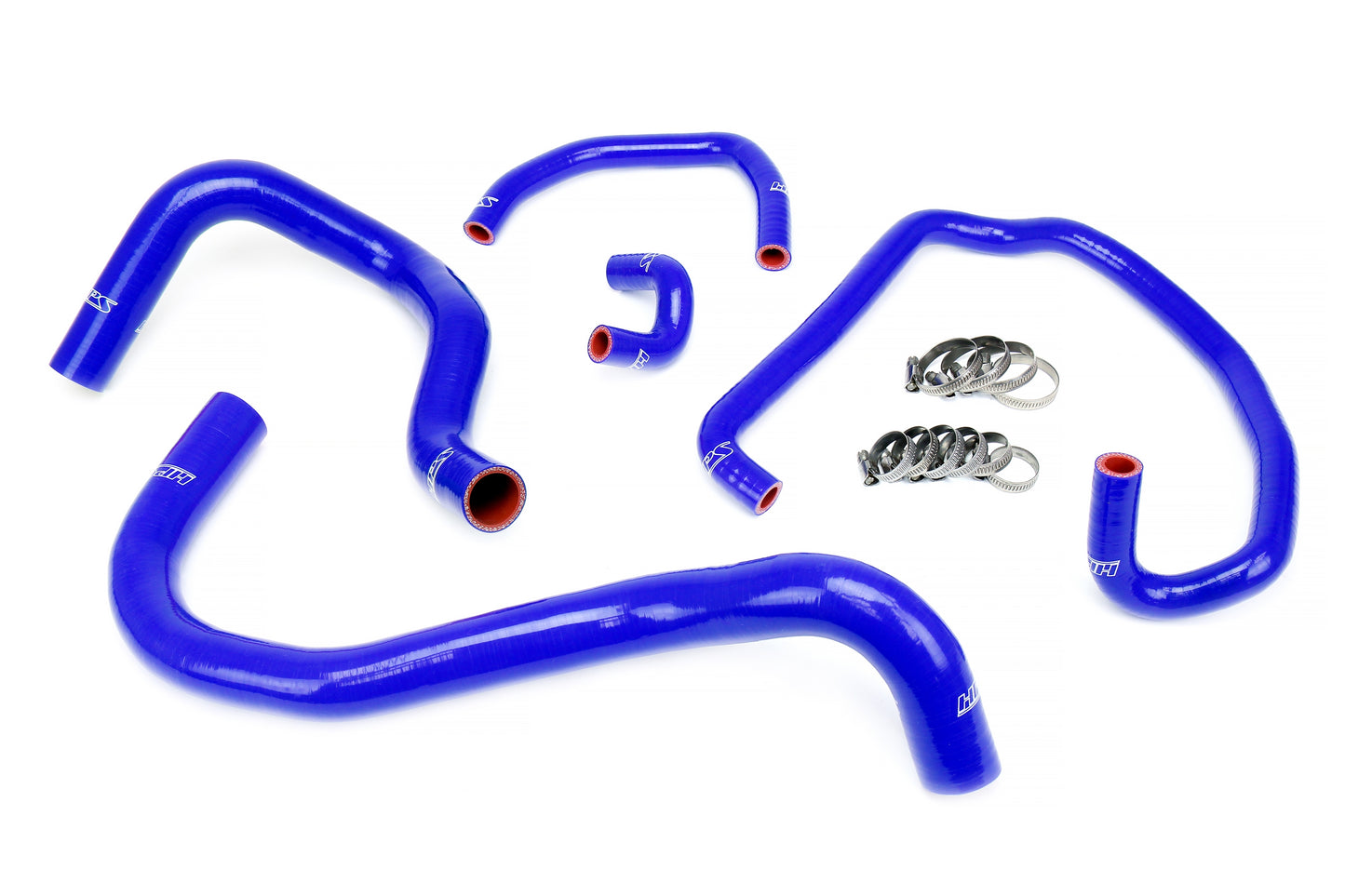 HPS Performance High Temp Reinforced Silicone Radiator and Heater Coolant Hose Kit Blue 57-1921-BLUE