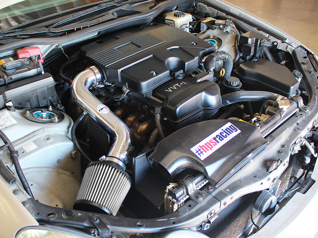 HPS Performance Air Intake Kit with Heat Shield, Polished, 827-260P