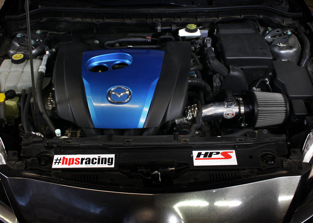 HPS Performance Air Intake Kit with Heat Shield, Polished, 827-531P