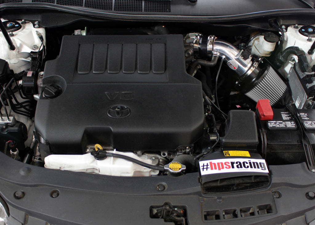 HPS Performance Air Intake Kit with Heat Shield, Polished, 827-534P