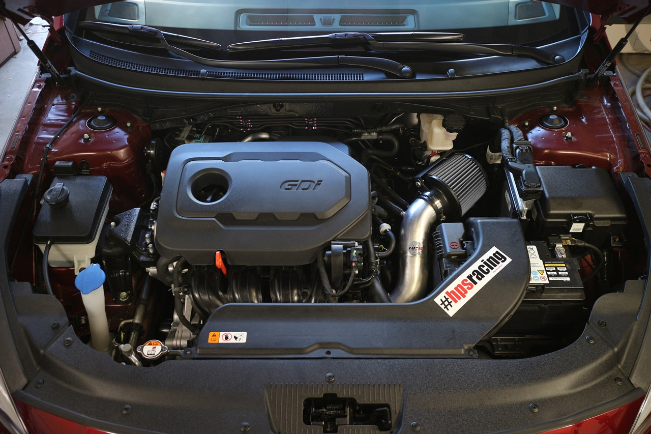 HPS Performance Air Intake Kit with Heat Shield, Red, 827-549R