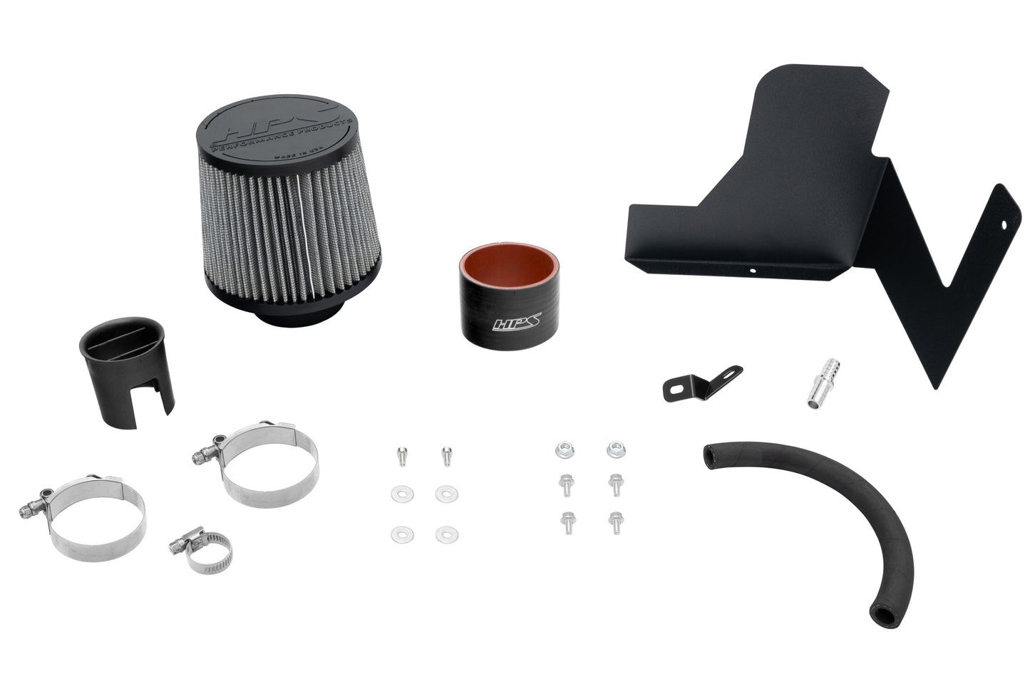 HPS Performance Air Intake Kit with Heat Shield, Blue, 827-563BL