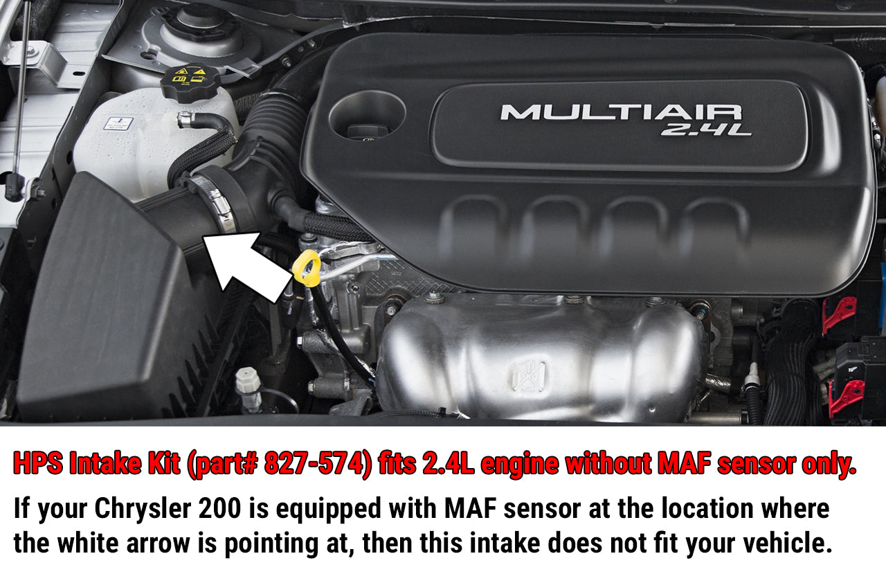 HPS Performance Air Intake Kit with Heat Shield, Red, 827-574R