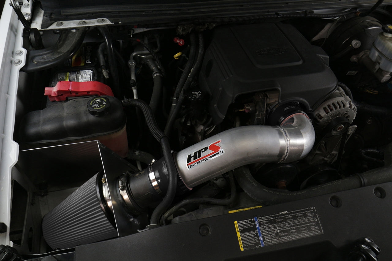 HPS Performance Air Intake Kit with Heat Shield, Blue, 827-622BL