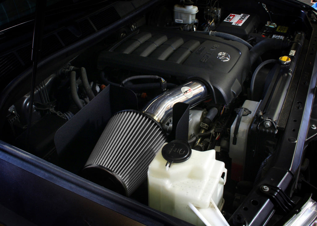 HPS Performance Air Intake Kit with Heat Shield, Polished, 827-629P