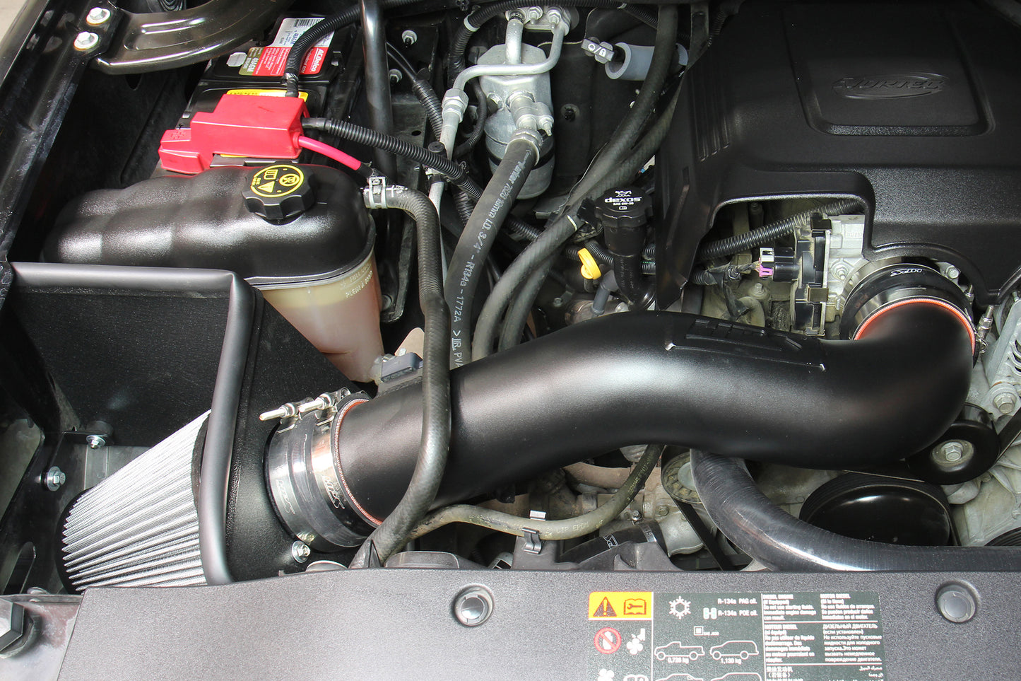 HPS Performance Air Intake Kit with Heat Shield, Red, 827-667R
