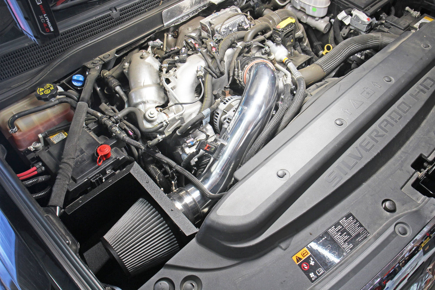 HPS Performance Air Intake Kit with Heat Shield, Red, 827-674R