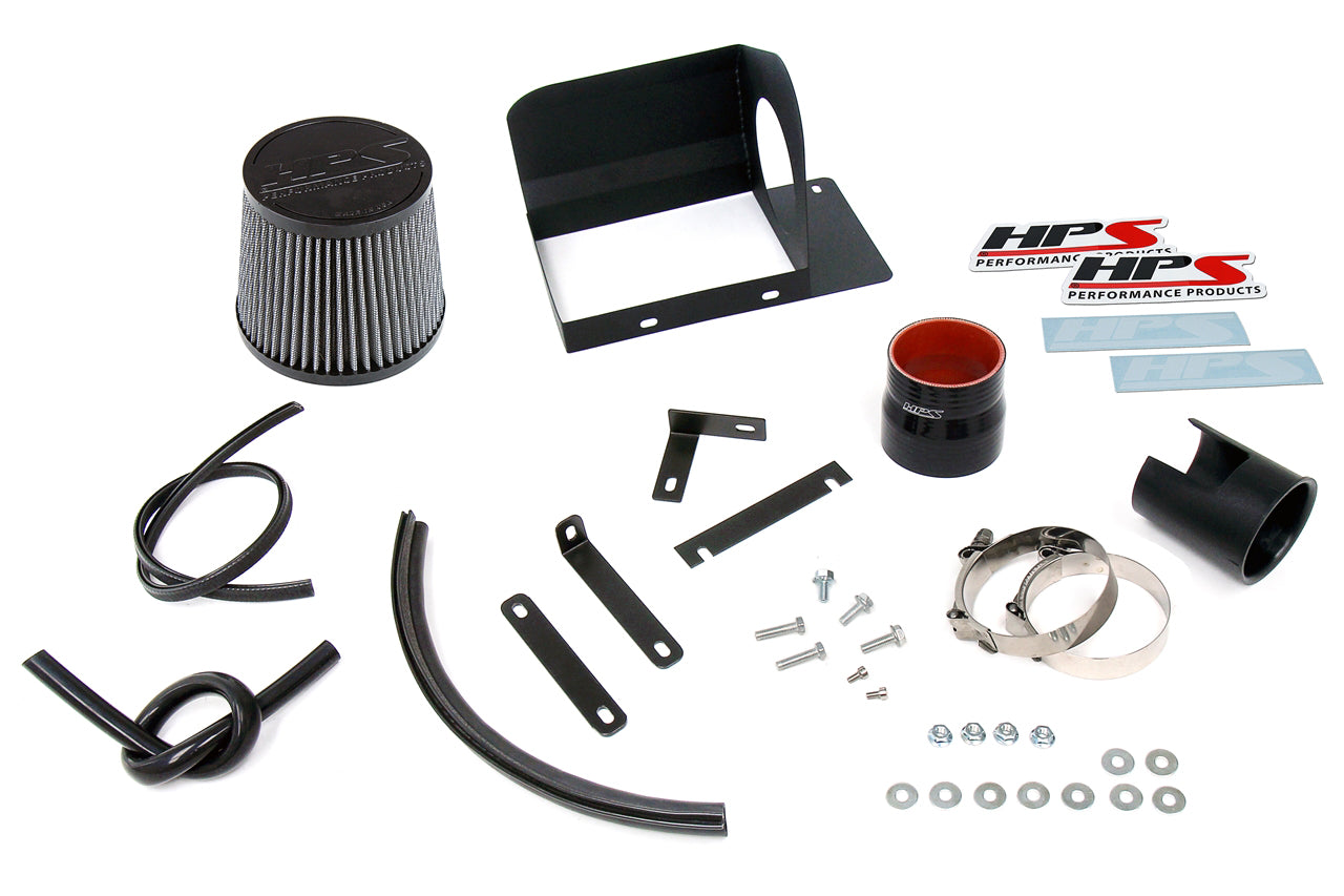 HPS Performance Air Intake Kit with Heat Shield, Blue, 827-686BL