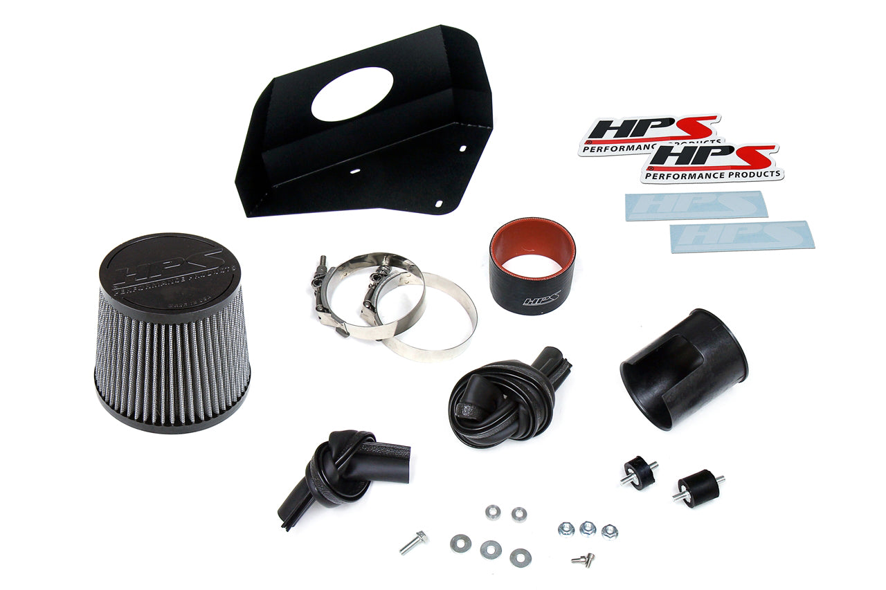 HPS Performance Air Intake Kit with Heat Shield, Blue, 827-687BL