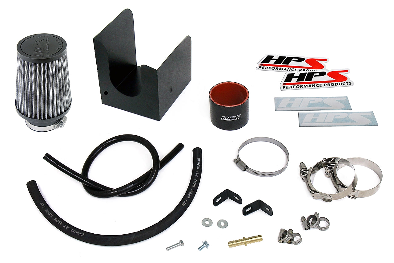 HPS Performance Air Intake Kit with Heat Shield, Blue, 827-704BL