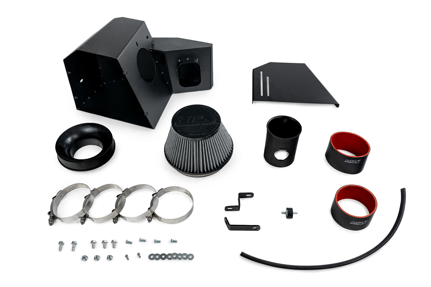 HPS Performance Air Intake Kit with Heat Shield, Blue, 827-728BL