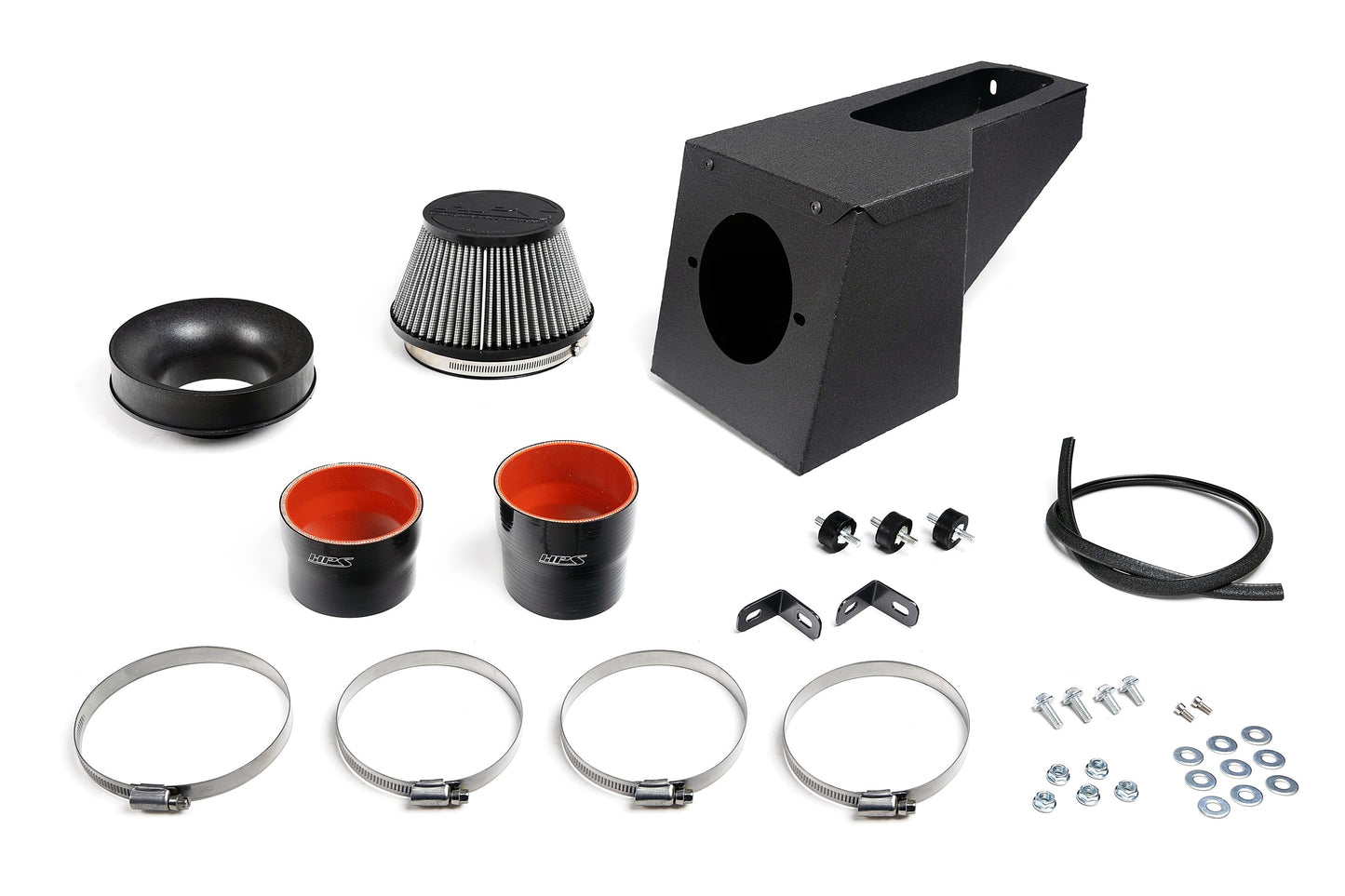 HPS Performance Air Intake Kit with Heat Shield, Red, 827-729R
