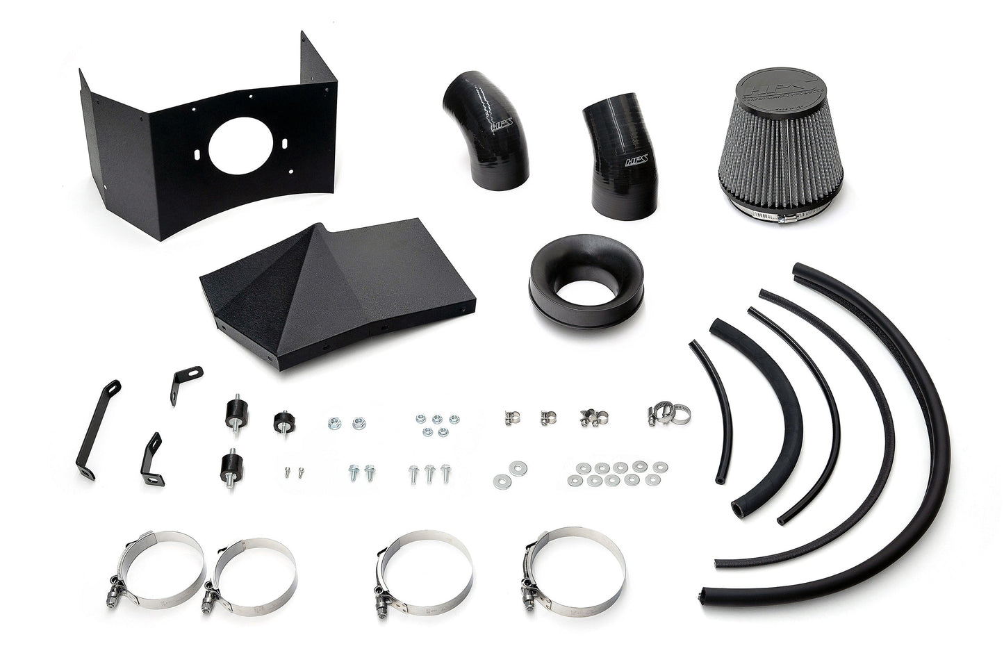 HPS Performance Air Intake Kit with Heat Shield, Red, 827-730R