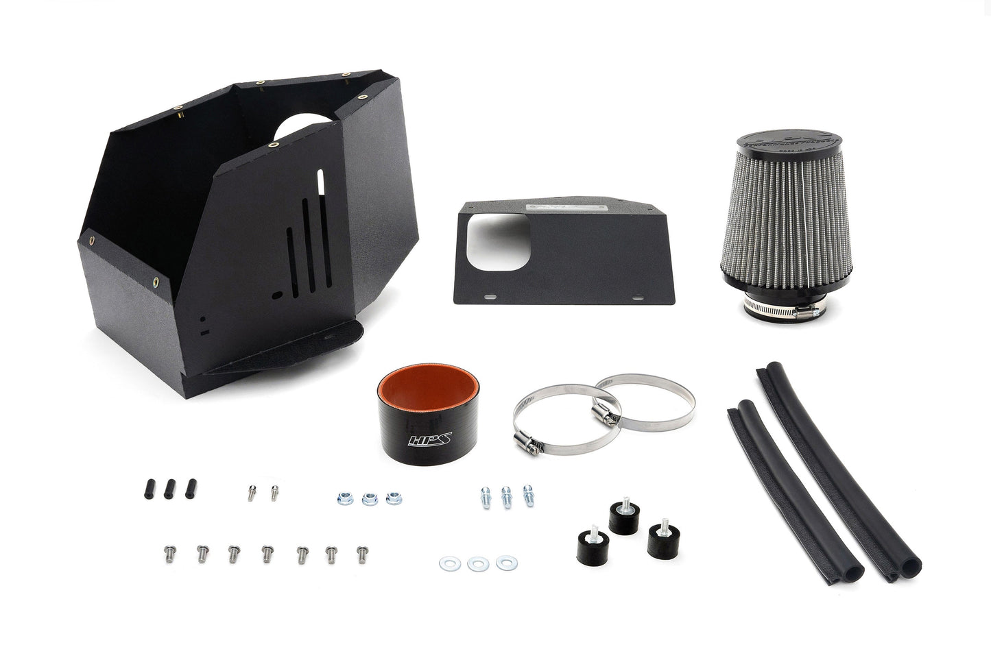 HPS Performance Air Intake Kit with Heat Shield, Red, 827-735R