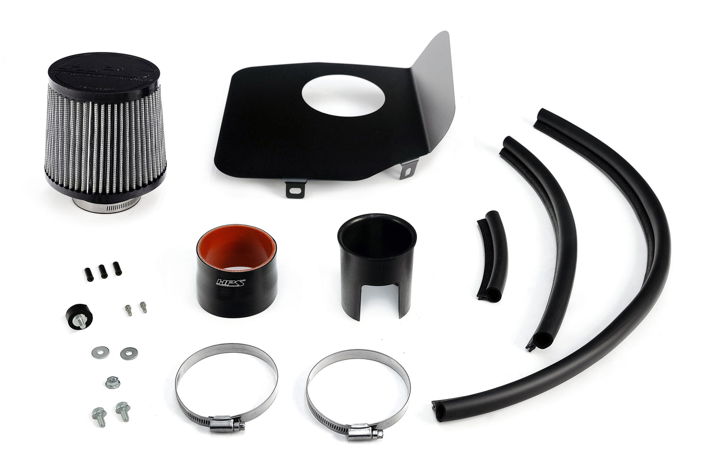 HPS Performance Air Intake Kit with Heat Shield, Polished, 827-740P