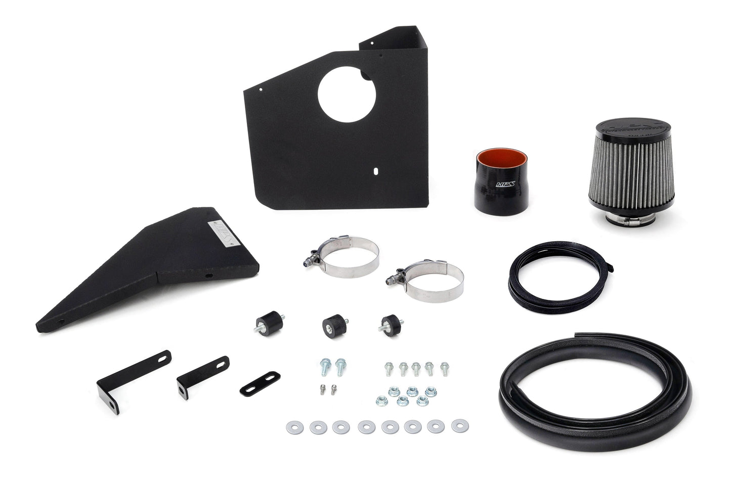 HPS Performance Air Intake Kit with Heat Shield, Black, 827-778WB