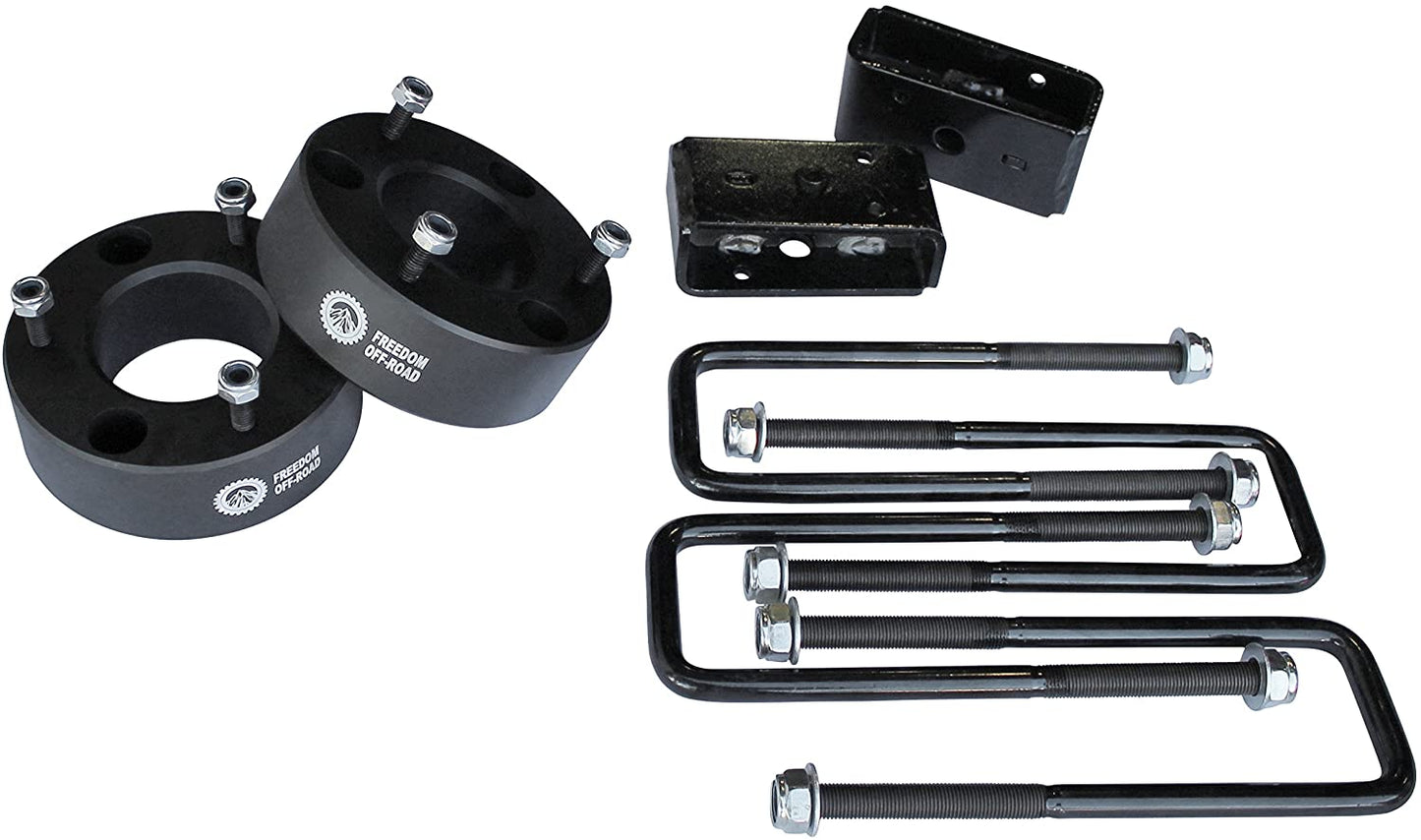 3 Inch Front Strut Spacers 2 Inch Rear Lift Blocks w/U Bolts 05-23 Titan Freedom Off-Road
