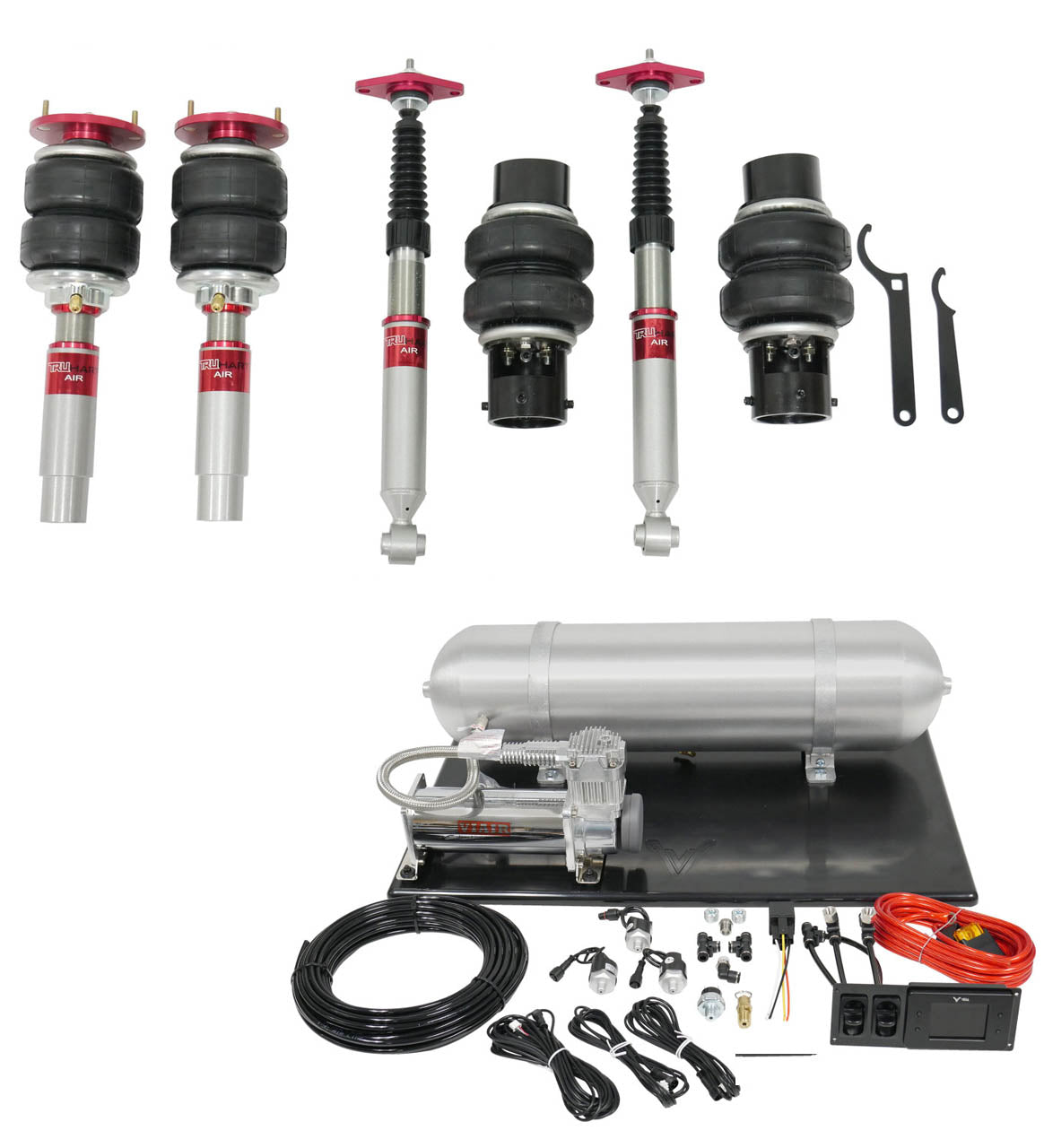 TruHart AirPlus Air Struts w/ VERA Element Management For 2005+ Chrysler 300 / Dodge Charger AWD AWD