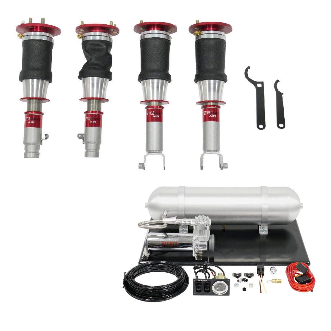TruHart AirPlus Air Struts w/ VERA Basic Management For 09-14 Acura TL 09-14 Acura TSX 08-12 Honda Accord