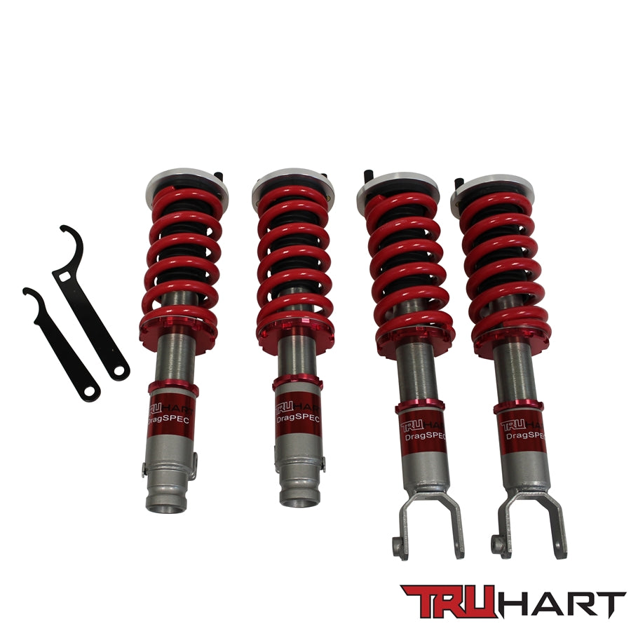 TruHart DRAG Spec Coilovers Red For 94-01 Acura Integra 92-00 Honda Civic FWD FWD