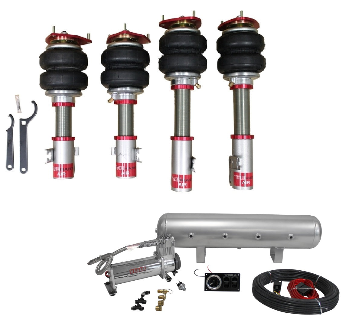 TruHart AirPlus Air Struts w/ VERA Essential Management For 03-07 Subaru Forester 02-07 Subaru Impreza WRX/STI