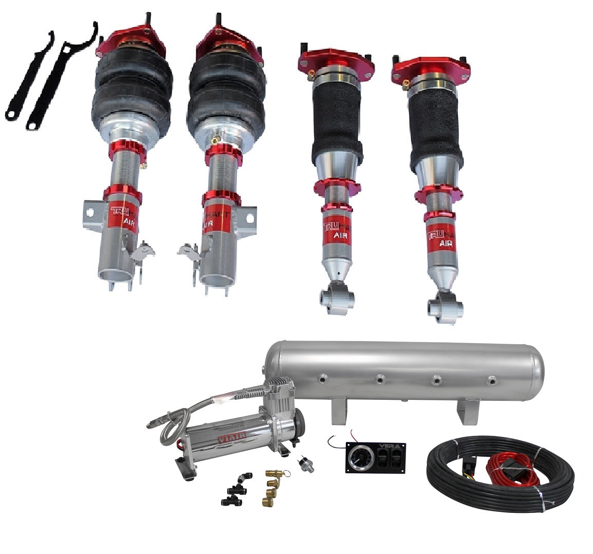 TruHart AirPlus Air Struts w/ VERA Essential Management For 08+ Subaru STI 15+ Subaru WRX