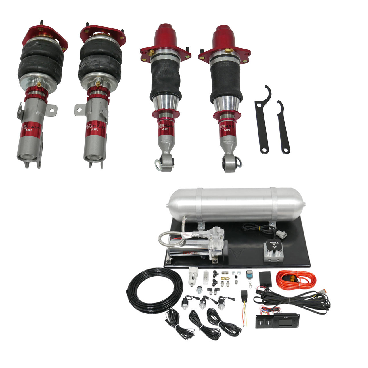 TruHart AirPlus Air Struts w/ VERA Evo Management For 03-08 Toyota Corolla