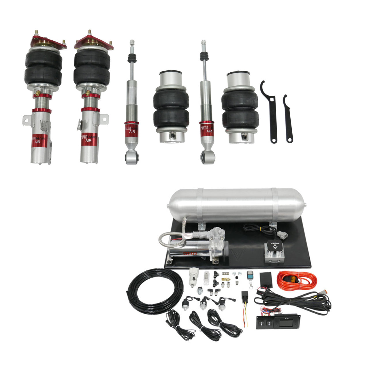 TruHart AirPlus Air Struts w/ VERA Basic Management For 18-21 Toyota Camry FWD FWD