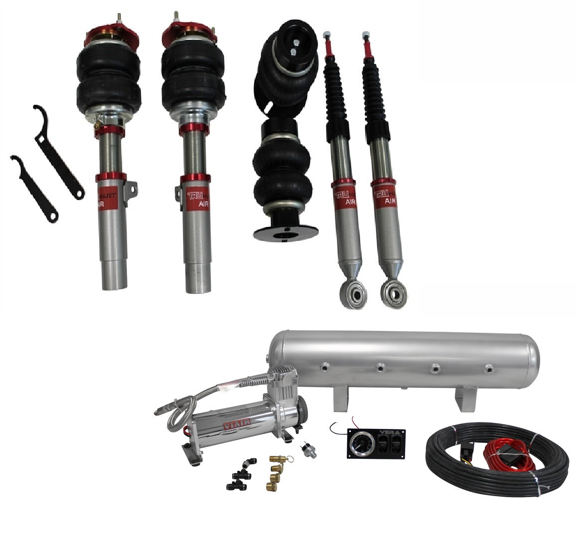 TruHart AirPlus Air Struts w/ VERA Essential Management For 06-15 Audi A3, TT 12+ Beetle 08+ Volkswagen CC 06-09 Golf V 10-11 Golf VI 12-14 Golf VII 05-10 Jetta V 11-18 Jetta VI 06-18 Passat 06-14 Rabbit