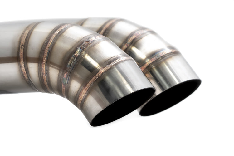 Universal Dual 3" VIP Exhaust Tip "Blast Pipe" Style (weld-on) - Turn Down - Stainless Tips - LW-UT-FD-D3