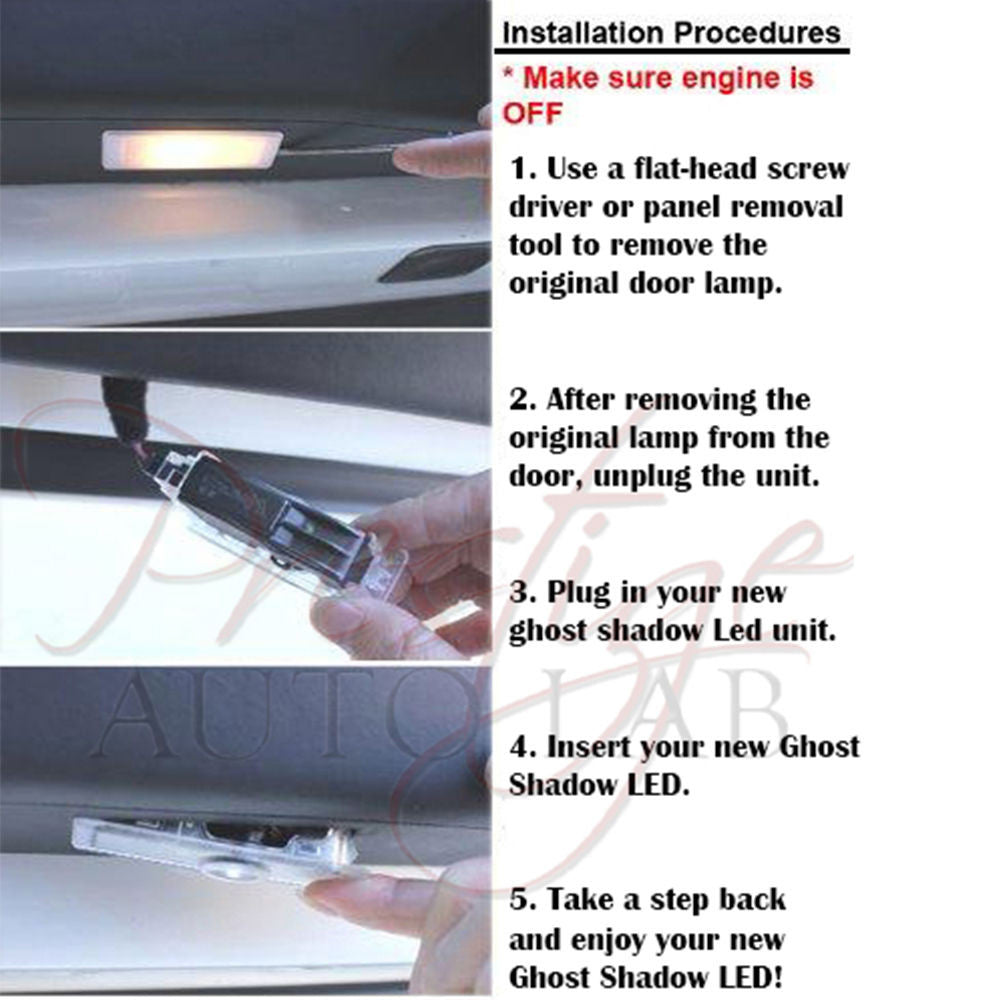 Gen2 Glass Ghost Shadow LED Projector Lights Door Logo Laser for Acura TLX RLX MDX TL ZDX